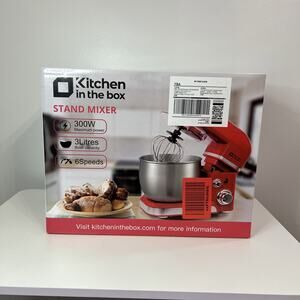 Kitchen in the box Compact Stand Mixer 6 Speed 300W 3L Bowl White